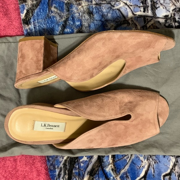 L.K. Bennett Jagoda Block Heel Sandal Slip On - Picture 2 of 5